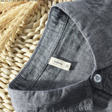 Nukty Mens Cotton Linen Shirt Breathable Casual Solid Colors Loose Turn-down Collar Long Sleeve Button Down Blouse Tops Shirts For Man