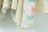 Nukty Women Summer Fashion Sweet Floral Print Mini Dress Vintage Square Collar Chic Wood Ear Princess Dresses