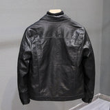Nukty Autumn New Korean Fashion Men's Slim Leather Jacket Retro Style Casual Lapel Black Biker Jacket Male Brand Clothes