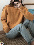 New Autumn and Winter Women's Sweater Pullover Season Outer Wear Loose Retro Knitted Bottoming Shirt Long Sleeve Top Winter