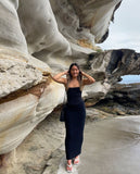 Nukty Summer Knit Long Skirt Women Sexy Holiday Party Beach Cove-Up Midi Skirts Dropped Waist See Through Wrap White Maxi Skirt