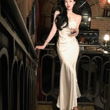 Nukty Sexy Sleeveless Spaghetti Strap Evening Party Prom Elegant Backless Floral Long Maxi Wedding Dresses for Women Female Summer New