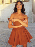Summer New Ladies Dress French Suspenders Corset A-line Skirt Temperament Commuter Solid Color Dress Retro Fairy Skirt