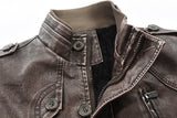 Nukty Faux Leather Jackets Men High Quality Classic Motorcycle Bike Cowboy Jacket Coat Male Plus Velvet Thick Coats L-3XL
