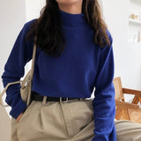 Y2K Sanding Stretch Women Sweaters Turtleneck Pullovers soft Primer Shirt Long Sleeve Korean Sweater Autumn Winter Solid