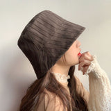 Nukty Bucket Hats Women Solid Simple Basic All-match Casual New Design Korean Fashion Sun Protection Streatwear Harajuku College Cozy