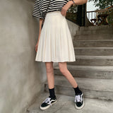 Nukty Skirts Pleated Women High Waist Summer Knee-length Preppy Style Harajuku Y2k Hot Sale Street School Cosplay Casual Female Faldas