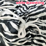 Nukty Pants Women Lace-up Adjustable Zebra Pattern Striped Fashionable Loose Leisure Stylish Straight Trousers Womens Comfortable Chic