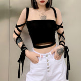 Nukty New Y2K Tops Print Sleeveless Casual Tank Tops  Aesthetic Fairy Grunge Gothic Sweet Cute 90s Egirl Camisole