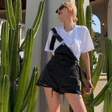 Nukty Rompers Women Denim Wide Leg Korean Style Vintage Retro Strap All-match Summer College Casual Playsuits High Waist Femme Young