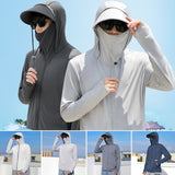 Nukty Summer Sun Protection Skin Coats Men Ultra-Light Sportswear Hooded Outwear Quick Dry Fishing T-shirts Sunscreen Tops