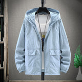 Nukty Summer Hooded Light Jacket Men Sun Protection Clothing Fishing Hunting Clothes Quick Male Dry Skin Windbreaker 4XL