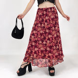 Summer Print Skirt Women A-Line Trendy Y2K Skirts Harajuku Midi Casual High Waist Party Streetwear Bodycon E-girl Skirts