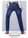 Nukty Stretch Jeans Mens Winter Quality Famous Brand Fleece Pants Men Straight Flocking Trousers Jean Male