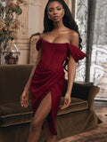 High Quality Summer Satin Bodycon Dress Women Party Dress New Arrivals Elegant Midi Dress Sexy Celebrity Evening Club Dress