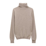 Nukty Winter High Quality Wwomen's Wool Sweater Solid Color High-neck Pullover Long-sleeved Knit Top