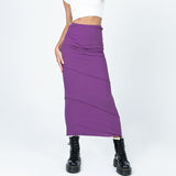Nukty 90s Vintage Black High Waist Bodycon Maxi Skirt Chic Women Fashion Casual Slim Fit Pencil Long Skirt Harajuku Streetwear
