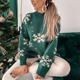 Nukty Fashion Women Santa Tree Christmas Sweater Red 3D Print Casual Warm Knitted Jumpers Pullover Long Sleeve O Neck Sweaters