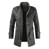 Nukty Faux Leather Jackets Men High Quality Classic Motorcycle Bike Cowboy Jacket Coat Male Plus Velvet Thick Coats L-3XL