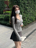 Nukty Sun-proof Jackets Women Cropped Slim Hooded Thin Summer Sporty Tender Sexy Basic Fashion All-match Casual New Arrival Ins Mujer