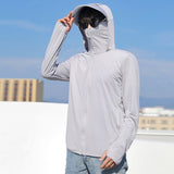 Nukty Summer Sun Protection Skin Coats Men Ultra-Light Sportswear Hooded Outwear Quick Dry Fishing T-shirts Sunscreen Tops