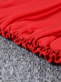 Nukty Sexy Ruffle V Deep Evening Party Dress Summer Short Halter Red Dresses For Women Tight Club Mini Dress Clubwear