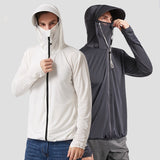 Nukty Summer Sun Protection Skin Coats Men Ultra-Light Sportswear Hooded Outwear Quick Dry Fishing T-shirts Sunscreen Tops