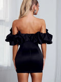 Spring and Summer New Ladies Dress Fashion Sexy Temperament Tube Top Strapless Slim Skirt Party Nightclub Party Mini Skirt