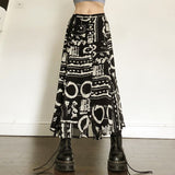 Plaid Skirt Women Y2k Retro Straight Skirts Double Layer Mesh E Girl 2000s Harajuku Aesthetic High Waist Skinny Streetwear Skirt