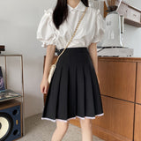 Nukty Skirts Pleated Women High Waist Summer Knee-length Preppy Style Harajuku Y2k Hot Sale Street School Cosplay Casual Female Faldas