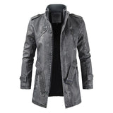 Nukty Faux Leather Jackets Men High Quality Classic Motorcycle Bike Cowboy Jacket Coat Male Plus Velvet Thick Coats L-3XL