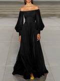Nukty Summer New Ladies Dress Temperament Fashion Sexy Chiffon Long Skirt Solid Color Simple Dress Party Fairy Skirt
