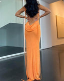 Nukty White Backless Maxi Dresses For Women Spaghetti Strap Long Beach Dress Women Summer Elegant Evening Party Dress