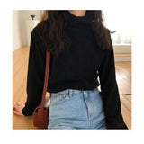 Y2K Sanding Stretch Women Sweaters Turtleneck Pullovers soft Primer Shirt Long Sleeve Korean Sweater Autumn Winter Solid