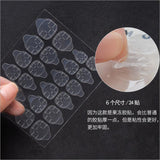 24pcs French Fake Nails Short Art Nail Tips Press Stick on False with Designs Full Cover Artificial Pink Wearable Clear Tips