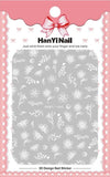 Black White Butterfly 3D Nails Sticker Geometry Decals Flower Gold DIY Decals Designs For Nail Art Manicures Decorations Salon