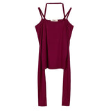 Nukty Women Cropped Tee Shirts Lady Long Sleeve Halter Slash Neck Stretchy Crop Tops Girls Slim T Shirts
