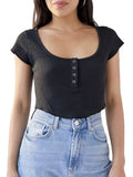 Nukty Women Y2k Crop Tops Short Sleeve Baby Tees for Teen Girls Summer Slim Fit Cropped Sweet T-Shirt Streetwear