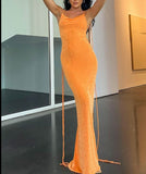 Nukty White Backless Maxi Dresses For Women Spaghetti Strap Long Beach Dress Women Summer Elegant Evening Party Dress