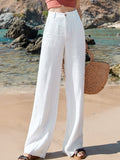 Summer New Linen Wide-leg Pants Thin Casual Pants Loose and Thin Cotton and Linen Women's Drape High Waist Straight Long Pants