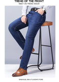 Nukty Stretch Jeans Mens Winter Quality Famous Brand Fleece Pants Men Straight Flocking Trousers Jean Male