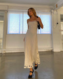 Nukty Y2K Retro Spaghetti Strap Dress Elegant Lady Fairycore Vintage Star Print Long Dresses Chic Women 2000s Kawaii Streetwear