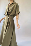 New Spring and Summer French Dress Women's Long-sleeved Retro Temperament Slim Long Skirt Elegant High-end Skirt Party Dress