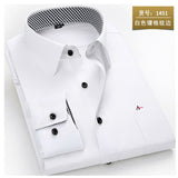 NUKTY  reserva aramy New men shirt Long Sleeve Men Dress Shirt Fashion Male Business Formal Wear Office Working Shirts white shirt