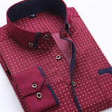 NUKTY Big Size 4XL Men Dress Shirt New Arrival Long Sleeve Slim Fit Button Down Collar High Quality Printed Business Shirts