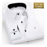 NUKTY  reserva aramy New men shirt Long Sleeve Men Dress Shirt Fashion Male Business Formal Wear Office Working Shirts white shirt