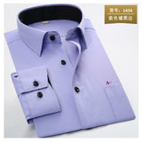NUKTY  reserva aramy New men shirt Long Sleeve Men Dress Shirt Fashion Male Business Formal Wear Office Working Shirts white shirt