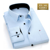 NUKTY  reserva aramy New men shirt Long Sleeve Men Dress Shirt Fashion Male Business Formal Wear Office Working Shirts white shirt