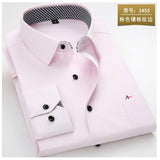 NUKTY  reserva aramy New men shirt Long Sleeve Men Dress Shirt Fashion Male Business Formal Wear Office Working Shirts white shirt