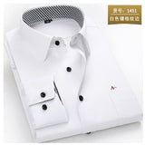 NUKTY  reserva aramy New men shirt Long Sleeve Men Dress Shirt Fashion Male Business Formal Wear Office Working Shirts white shirt